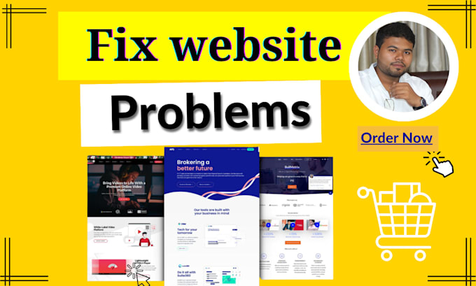fix your website problem wordpress wix shopify webflow rebuild website