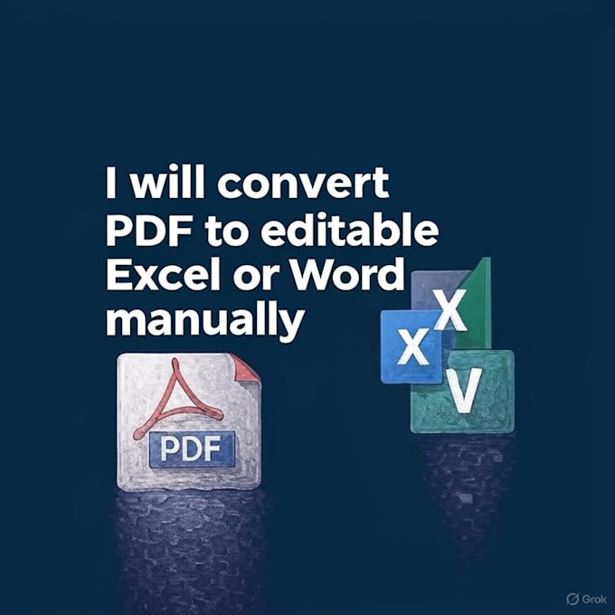 convert PDF to editable excel or word manually