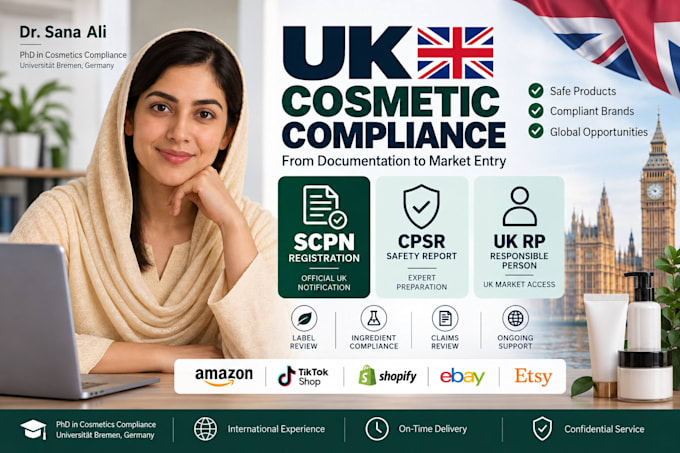 register your cosmetic products on UK scpn, safety report compliance