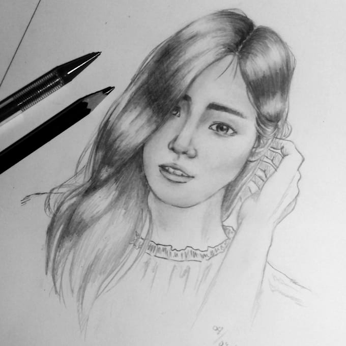 Draw A Face From The Photograph Into A Pencil Sketch By Michaelyosan