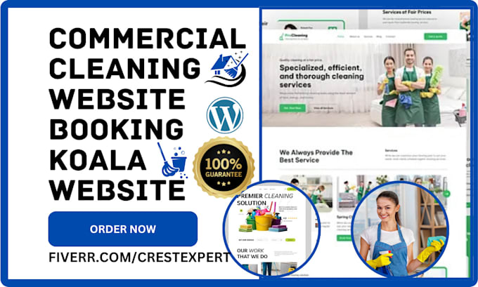 build commercial cleaning services website house cleaning booking koala website