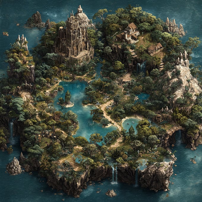 design vector maps, event maps, fantasy festival maps