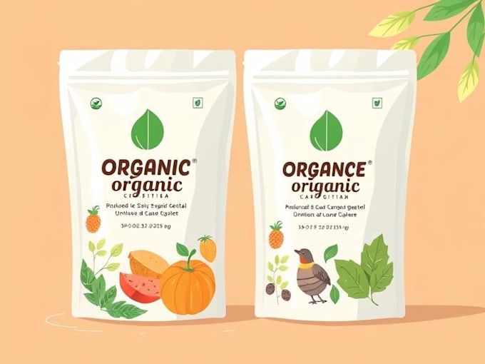 do organic product packaging design, pouch bag design