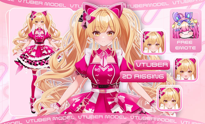 design and rigging your vtuber model live2d in anime style