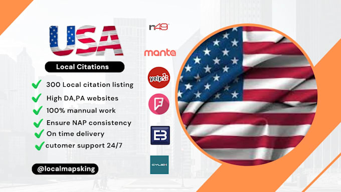 provide 500 manual USA local citations for local rankings