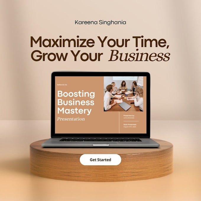 design a modern pitch deck or business presentation
