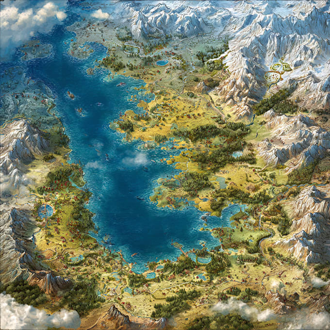 do a map for fantasy, scifi, book or boardgame