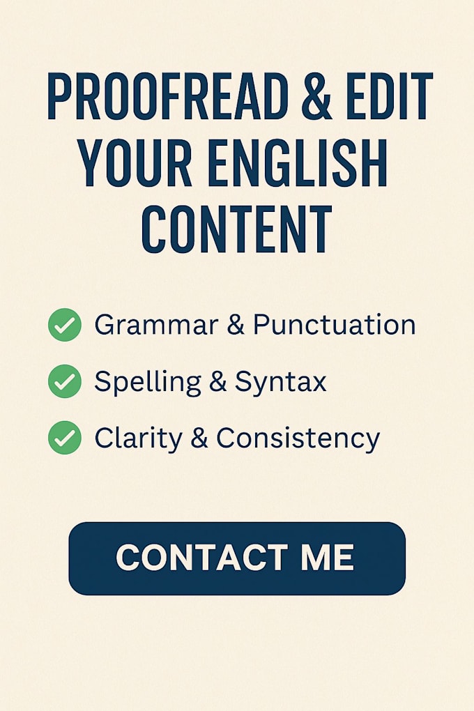 professionally proofread and edit your content