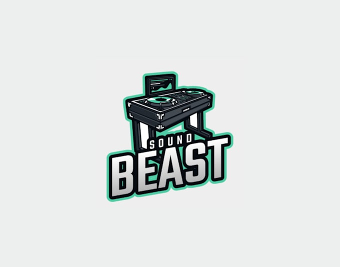 dj monogram logo with stylish typography