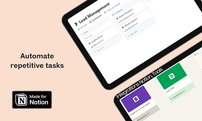 deliver a customized notion workspace, notion automation