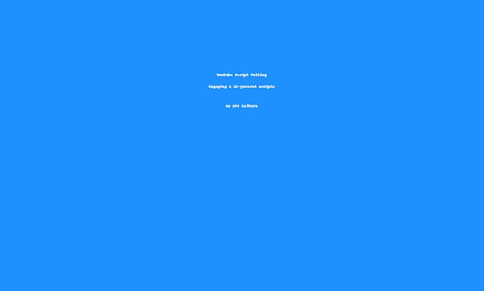 content writing, script writing, youtube script, ai writing