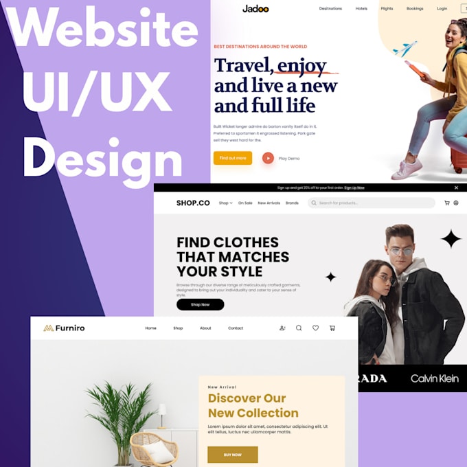 design clean responsive and user friendly UI UX for web