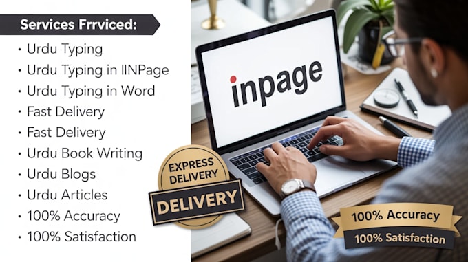 type urdu content using inpage professionally
