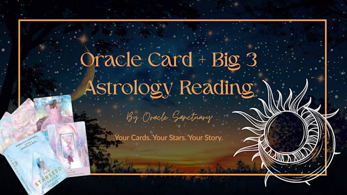 deliver an intuitive oracle card reading with astrology