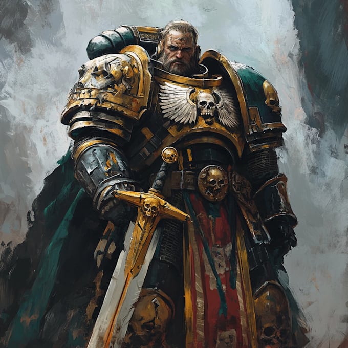 make a warhammer 40k character art for your project
