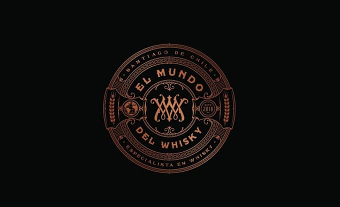 design amazing whisky wine bar logo