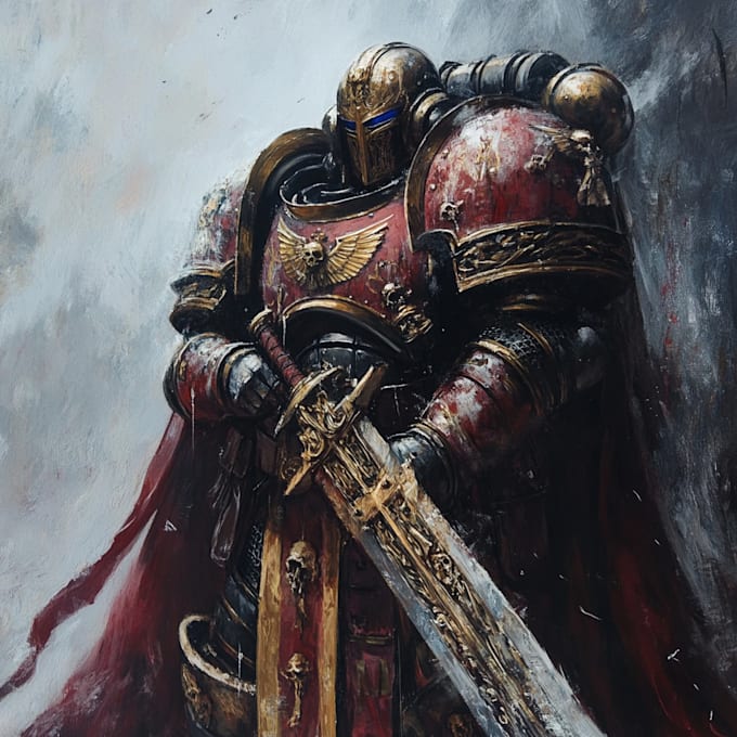 draw your awsome warhammer character art illustration