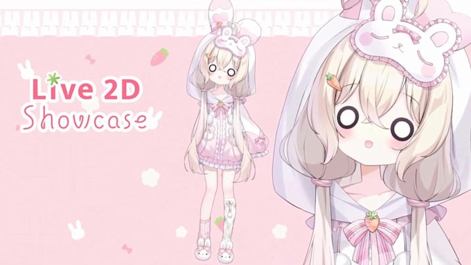 draw live 2d vtuber model, live 2d rigging, vtuber model, vtuber commission