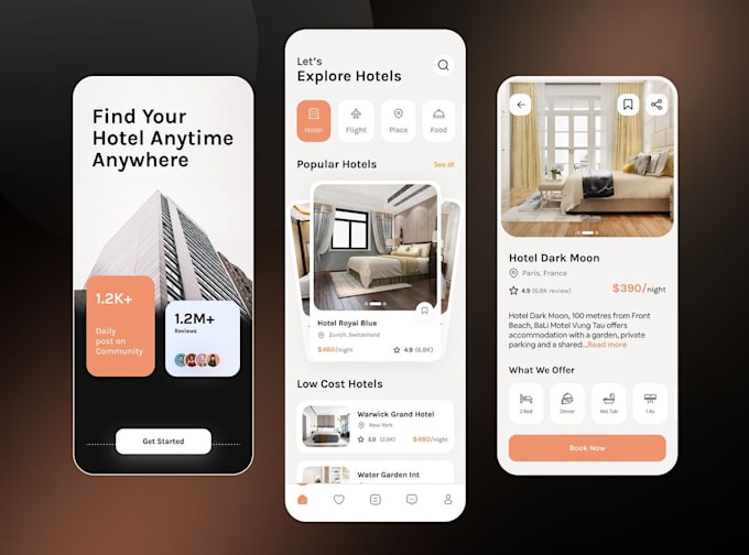develop ticket booking app, event booking app, hotel booking app