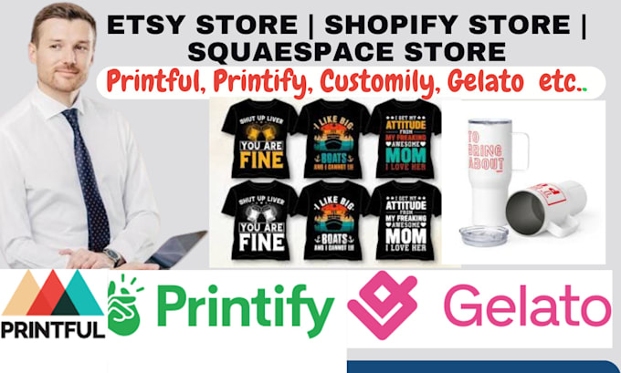 design print on demand product, set up store, printful, printify, gelato design