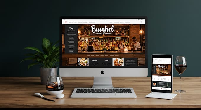 luxury bar website, food cart website, restaurant website