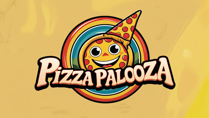 create pizza mascot logo for your business