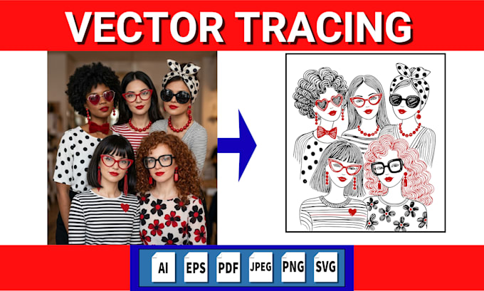 convert image to vector, redraw logo, vector tracing professionally