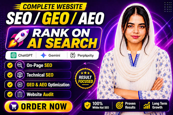 do monthly SEO aeo GEO off page and technical optimization for ai search results