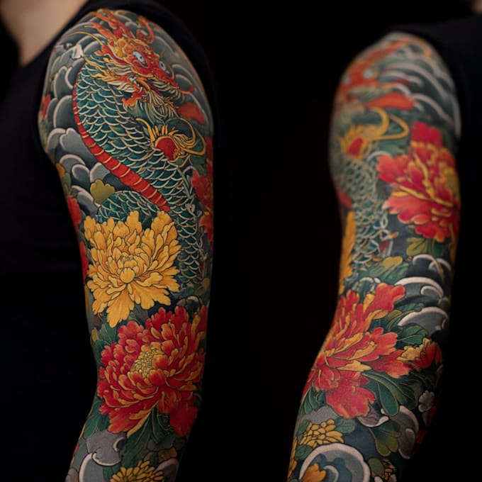 draw amazing japanese oriental tattoo