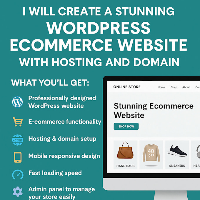 create a stunning wordpress ecommerce website