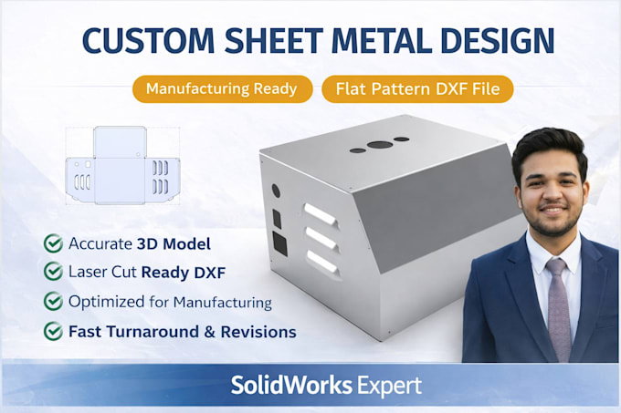 design sheet metal parts for laser cutting and fabrication