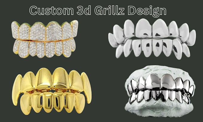 design custom 3d grillz and teeth jewelry in cad for printing and casting fast