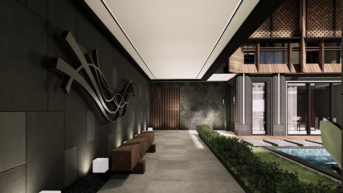 design modern contemporary landscape for garden, backyard, front yard precisely