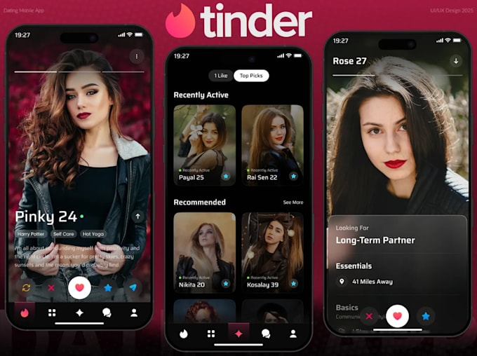 develop mobile dating app tinder clone tinder app clone hinge tinder bot website