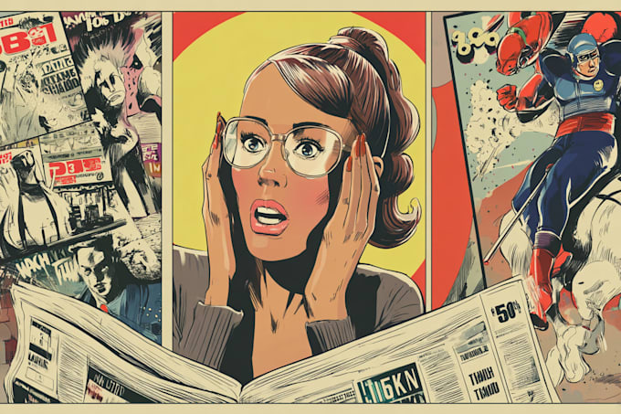 draw a retro vintage comic illustration