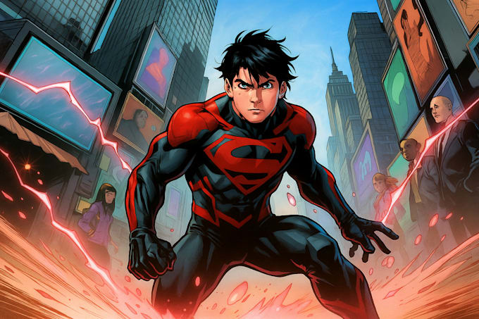 design a unique superhero cartoon comic character