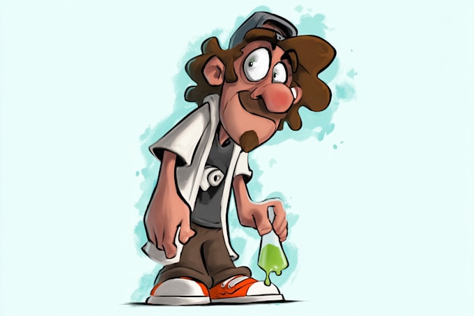 design a 2d cartoon character