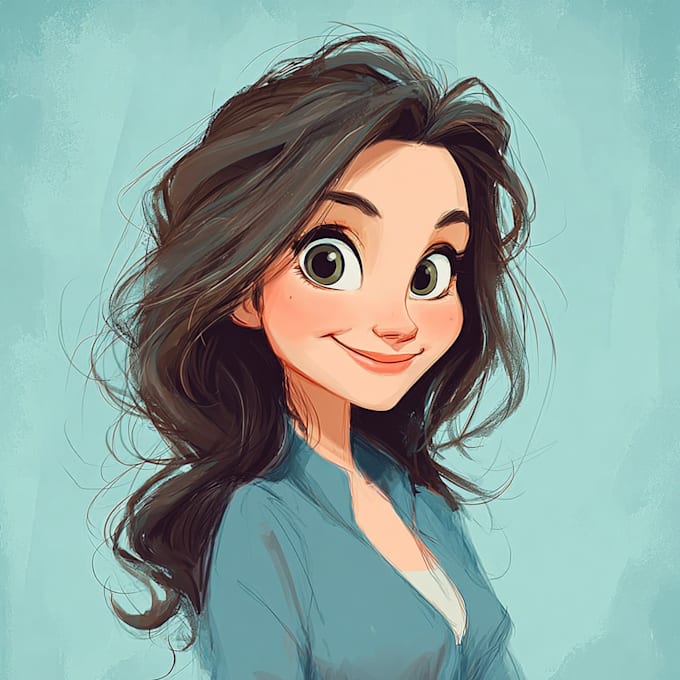 make a disney couple cartoon portrait