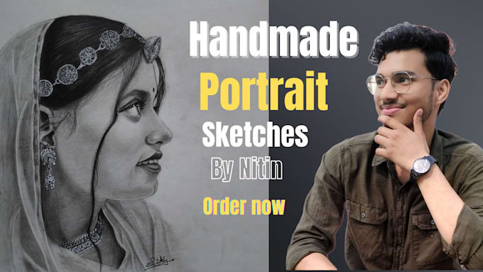 draw a realistic handmade pencil sketch from your photo