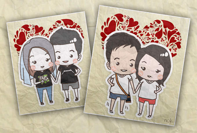 do a cute valentine chibi