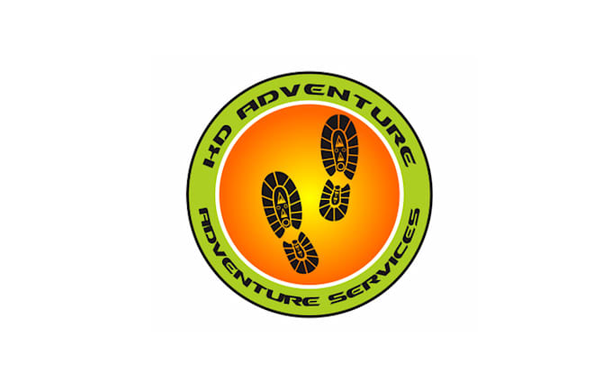 design colorful monogram adventure logo