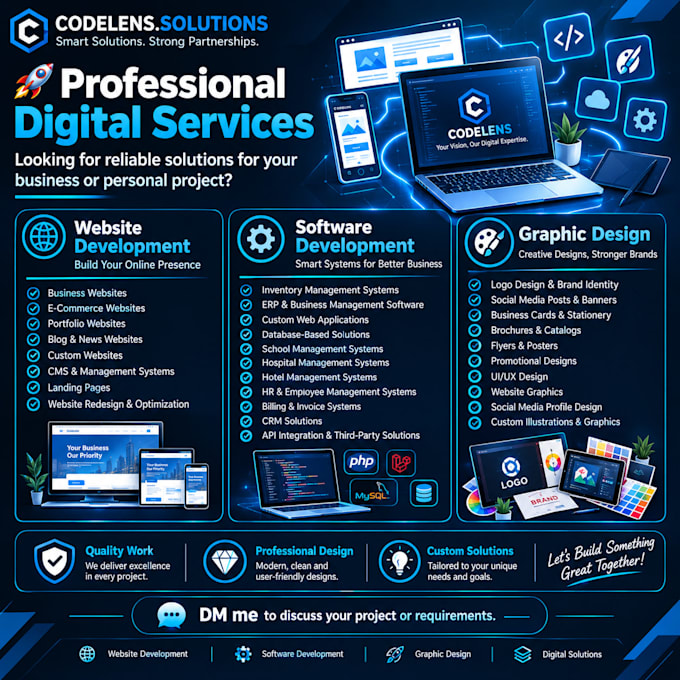 build websites software and create graphics