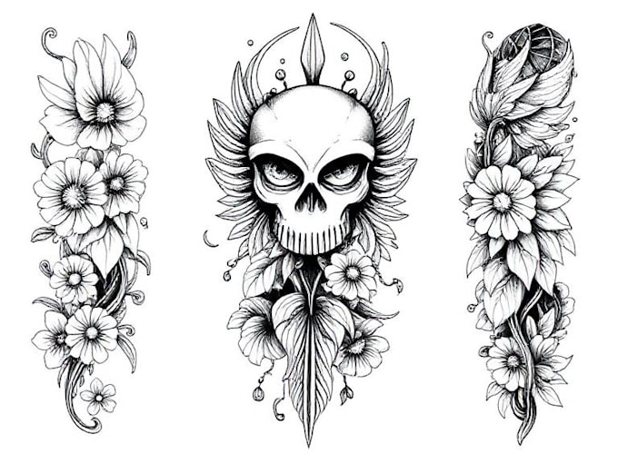 create a tattoo design for leg sleeve