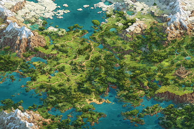 Create a beautiful fantasy map in 4k for you by Ashlinkeen | Fiverr