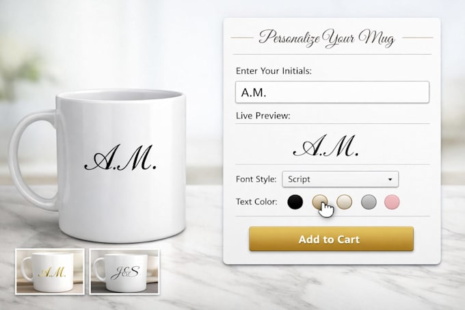 set up custom product personalization and engraving options on your store