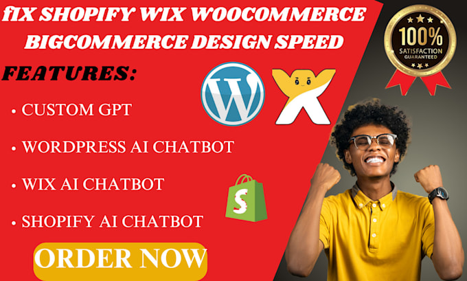 fix shopify wix woocommerce bigcommerce design speed seo fix bugs