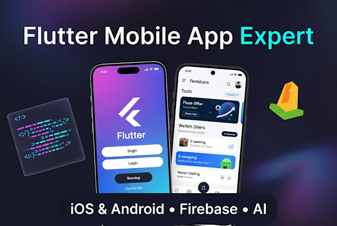 build flutter mobile app ios android firebase ai full app developer