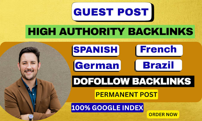 do brazil, french, german seo guest post backlinks on spanish link building