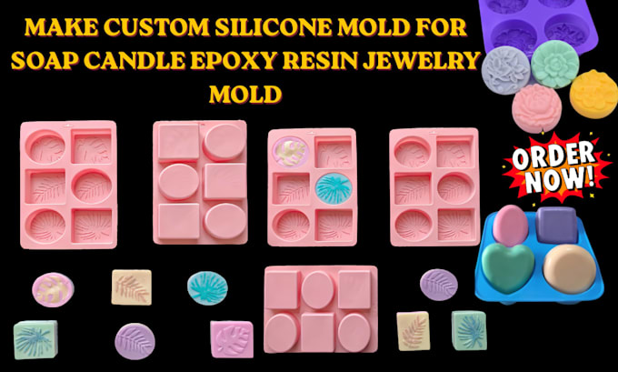 make custom silicone mold for soap candle epoxy resin jewelry mold