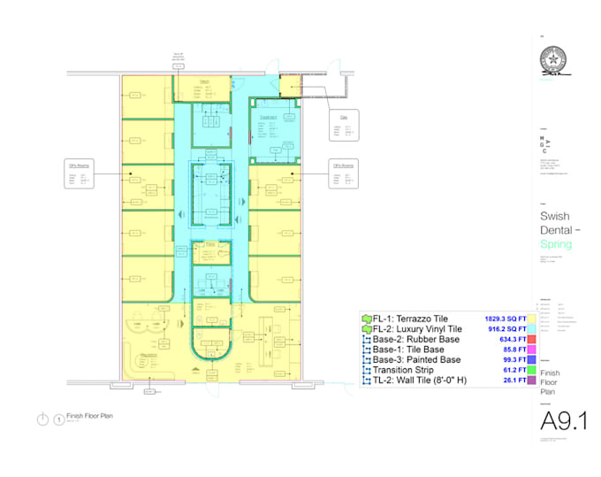 do quantity takeoff for flooring and wall tile